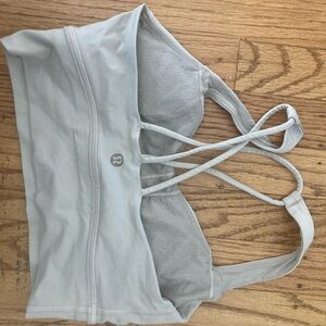 Women's Light Gray Pink Sports Bra